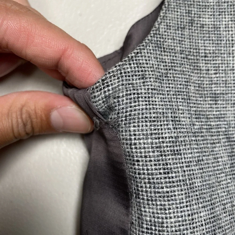 YSL Yves Saint Laurent Vest (M) Tweed Gray Waistcoat Quiet Luxury